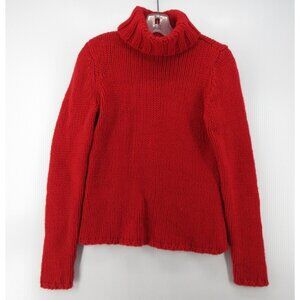 VINTAGE Gap Sweater Small Wool Blend Turtleneck Ribbed 90s Pullover